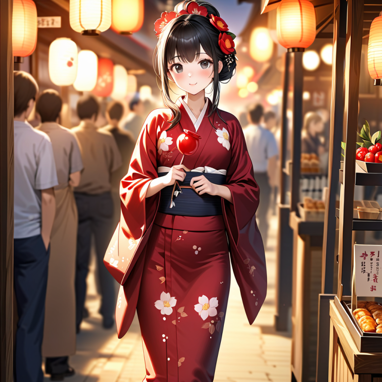 AIイラストで作成した浴衣のプロンプト紹介画像