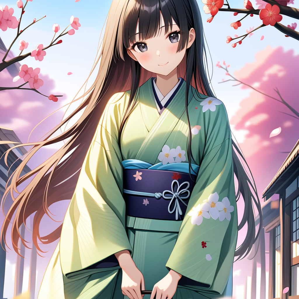 renyum☆説明+プロフお読み下さい  すのチルソフビ 服 着物 袷着物AIイラストプロンプト完全ガイド 【コピペOK】｜春のカジュアル